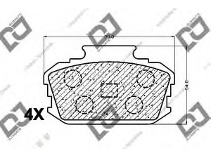 DJ PARTS BP1441 stabdžių trinkelių rinkinys, diskinis stabdys 
 Techninės priežiūros dalys -> Papildomas remontas
41060-16508, 41060-16509, 41060-A1100