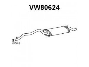 VENEPORTE VW80624 galinis duslintuvas 
 Išmetimo sistema -> Duslintuvas
023253609AA, 023253609H, 023253609P