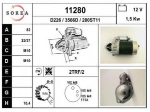 EAI 11280 starteris 
 Elektros įranga -> Starterio sistema -> Starteris
0021519301