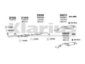 KLARIUS 720689E išmetimo sistema 
 Išmetimo sistema -> Išmetimo sistema, visa