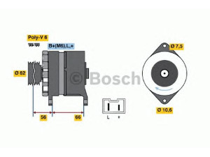 BOSCH 0 986 037 901 kintamosios srovės generatorius 
 Elektros įranga -> Kint. sr. generatorius/dalys -> Kintamosios srovės generatorius
77 00 730 364, 77 00 796 943, 77 01 499 250
