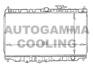 AUTOGAMMA 100408 radiatorius, variklio aušinimas