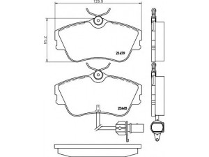 HELLA 8DB 355 018-621 stabdžių trinkelių rinkinys, diskinis stabdys 
 Techninės priežiūros dalys -> Papildomas remontas
7D0698151B, 7D0698151G, 7D0698151B