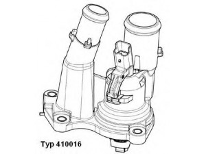 WAHLER 410016.98D termostatas, aušinimo skystis 
 Aušinimo sistema -> Termostatas/tarpiklis -> Thermostat
1 473 089, 1 473 090, 7S7G 6L721 AA