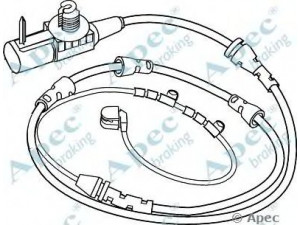 APEC braking WIR5230 susidėvėjimo indikatorius, stabdžių trinkelė 
 Stabdžių sistema -> Susidėvėjimo indikatorius, stabdžių trinkelės
LR033275