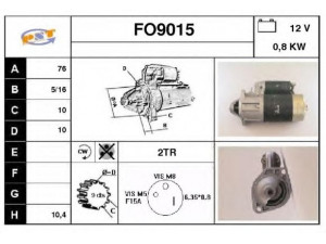 SNRA FO9015 starteris 
 Elektros įranga -> Starterio sistema -> Starteris
1476964, 1516027, 1574643, 436764