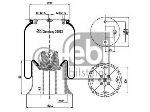 FEBI BILSTEIN 39862 dėklas, pneumatinė pakaba 
 Pakaba -> Pneumatinė pakaba
1 123 386, 1 314 905, 1 341 778