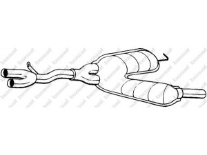 BOSAL 280-077 vidurinis duslintuvas 
 Išmetimo sistema -> Duslintuvas
18 10 7 504 979