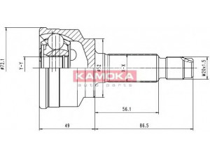 KAMOKA 6709 jungčių komplektas, kardaninis velenas 
 Ratų pavara -> Sujungimai/komplektas
B002-25-400B, B002-25-500, B002-25-500B