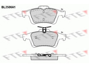 FTE BL2506A1 stabdžių trinkelių rinkinys, diskinis stabdys 
 Techninės priežiūros dalys -> Papildomas remontas
1360306, 1566096, 1683374, 1809458