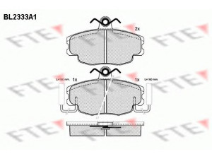 FTE BL2333A1 stabdžių trinkelių rinkinys, diskinis stabdys 
 Techninės priežiūros dalys -> Papildomas remontas
77 01 201 775