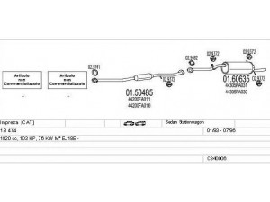 MTS C340006004858 išmetimo sistema 
 Išmetimo sistema -> Išmetimo sistema, visa