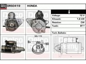 DELCO REMY DRS0419 starteris 
 Elektros įranga -> Starterio sistema -> Starteris
31200-P5A-A01, 31200-PAA05, 31200-PY3-024