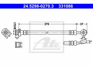 ATE 24.5298-0270.3 stabdžių žarnelė 
 Stabdžių sistema -> Stabdžių žarnelės
58737-1H300
