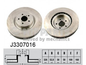 NIPPARTS J3307016 stabdžių diskas 
 Dviratė transporto priemonės -> Stabdžių sistema -> Stabdžių diskai / priedai
26300-AE061, 26300-FE000, 26300-FE010