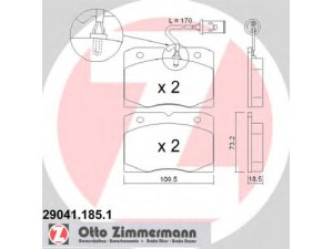 ZIMMERMANN 29041.185.1 stabdžių trinkelių rinkinys, diskinis stabdys 
 Techninės priežiūros dalys -> Papildomas remontas
1906159