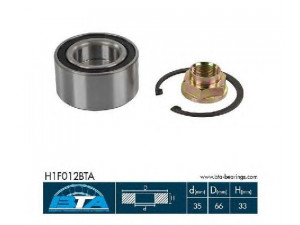 BTA H1F012BTA rato guolio komplektas 
 Ašies montavimas/vairavimo mechanizmas/ratai -> Rato stebulė/montavimas -> Rato guolis
5890991, 71714467