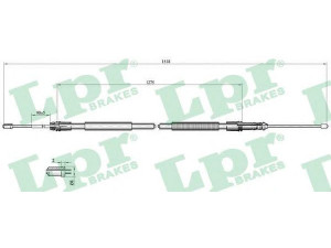 LPR C1041B trosas, stovėjimo stabdys 
 Stabdžių sistema -> Valdymo svirtys/trosai
474610, 1400203780, 1400203780