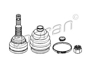TOPRAN 206 112 jungčių komplektas, kardaninis velenas 
 Ratų pavara -> Sujungimai/komplektas
03 74 002, 03 74 002S, 3 74 002