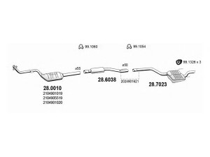 ASSO ART3999 išmetimo sistema 
 Išmetimo sistema -> Išmetimo sistema, visa