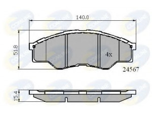 COMLINE CBP01773 stabdžių trinkelių rinkinys, diskinis stabdys 
 Techninės priežiūros dalys -> Papildomas remontas
044650K160