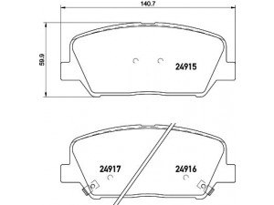 HELLA PAGID 8DB 355 020-591 stabdžių trinkelių rinkinys, diskinis stabdys 
 Techninės priežiūros dalys -> Papildomas remontas
581012VA70, 58101A6A20, 58101A6A70