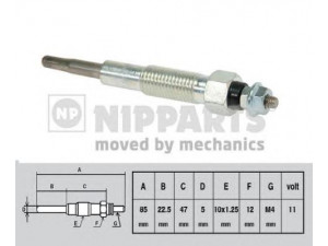 NIPPARTS J5713008 kaitinimo žvakė 
 Kibirkšties / kaitinamasis uždegimas -> Kaitinimo kaištis
WL03-18-601, WL81-18-601