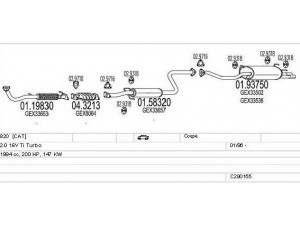 MTS C290155008028 išmetimo sistema 
 Išmetimo sistema -> Išmetimo sistema, visa