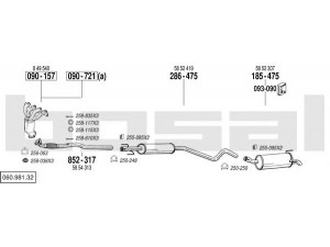 BOSAL 060.981.32 išmetimo sistema 
 Išmetimo sistema -> Išmetimo sistema, visa