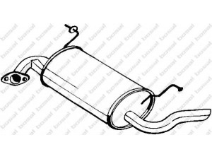 BOSAL 229-593 galinis duslintuvas 
 Išmetimo sistema -> Duslintuvas
7443-04160, 7443-04161, 7443-04260