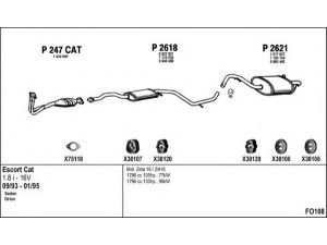 FENNO FO108 išmetimo sistema 
 Išmetimo sistema -> Išmetimo sistema, visa