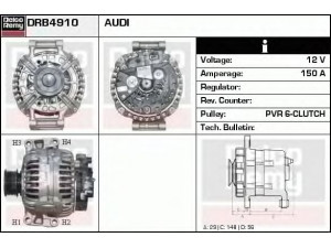 DELCO REMY DRB4910 kintamosios srovės generatorius 
 Elektros įranga -> Kint. sr. generatorius/dalys -> Kintamosios srovės generatorius
06B903016AC, 06B903016Q