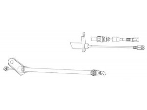 CEF DM02114 trosas, stovėjimo stabdys 
 Stabdžių sistema -> Valdymo svirtys/trosai
1244201185, 2014200685, 2014200785