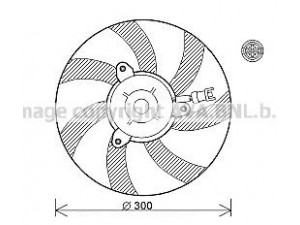 PRASCO VW7527 ventiliatorius, radiatoriaus 
 Aušinimo sistema -> Oro aušinimas
6K0959455B, 6K0959455B