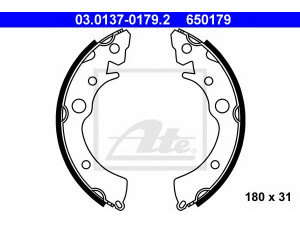 ATE 03.0137-0179.2 stabdžių trinkelių komplektas 
 Techninės priežiūros dalys -> Papildomas remontas
43153-SA2-601, 43153-SB2-003, 43153-SB2-601