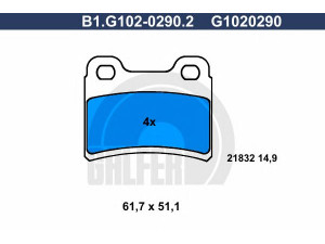 GALFER B1.G102-0290.2 stabdžių trinkelių rinkinys, diskinis stabdys 
 Techninės priežiūros dalys -> Papildomas remontas
6500959, 7114005, 91AB-2M008-BD