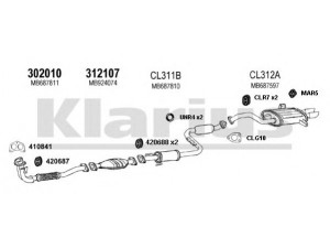 KLARIUS 210245U išmetimo sistema 
 Išmetimo sistema -> Išmetimo sistema, visa