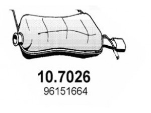 ASSO 10.7026 galinis duslintuvas 
 Išmetimo sistema -> Duslintuvas
172687, 96151664