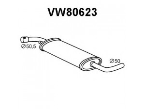 VENEPORTE VW80623 priekinis duslintuvas 
 Išmetimo sistema -> Duslintuvas
023253409G, 023253409H, 023253409T