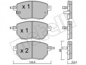METELLI 22-0741-0 stabdžių trinkelių rinkinys, diskinis stabdys 
 Techninės priežiūros dalys -> Papildomas remontas
41060-CA090, 41060-CA092, 41060-CA093