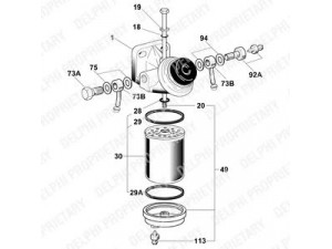 DELPHI 6260B765B kuro filtras 
 Techninės priežiūros dalys -> Papildomas remontas
01WJN10003