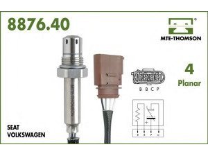 MTE-THOMSON 8876.40.072 lambda jutiklis 
 Variklis -> Variklio elektra
058.906.265.C, 058.906.265.V, 06A.906.262.AM