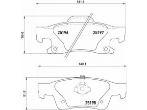 BREMBO P 37 016 stabdžių trinkelių rinkinys, diskinis stabdys 
 Techninės priežiūros dalys -> Papildomas remontas
68052386AA