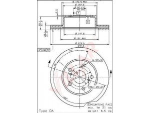 VILLAR 628.1949 stabdžių diskas
4351222110, 4351222140