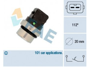 FAE 35640 temperatūros jungiklis, aušinimo skysčio įspėjimo lemputė 
 Aušinimo sistema -> Siuntimo blokas, aušinimo skysčio temperatūra
7355021, 95VW-8B607-EB, 357 919 369 F
