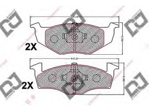 DJ PARTS BP2169 stabdžių trinkelių rinkinys, diskinis stabdys 
 Techninės priežiūros dalys -> Papildomas remontas
140698151B, 1H0698151B, 1H0698151B