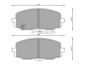 BOSCH 0 986 AB3 057 stabdžių trinkelių rinkinys, diskinis stabdys 
 Techninės priežiūros dalys -> Papildomas remontas
58101 0XA01, 58101 0XA10, 5810107A00