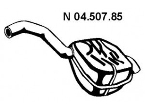 EBERSPÄCHER 04.507.85 galinis duslintuvas 
 Išmetimo sistema -> Duslintuvas
1 405 572, 1 465 653, 1 538 355