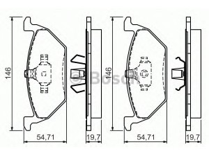 BOSCH 0 986 495 004 stabdžių trinkelių rinkinys, diskinis stabdys
1J0 698 151 J, 6R0 698 151 A, 6R0 698 151 A