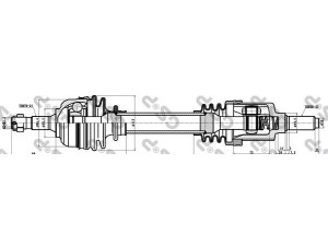 GSP 210207 kardaninis velenas 
 Ratų pavara -> Kardaninis velenas
32726V, 32727V, 3272EK, 32727V